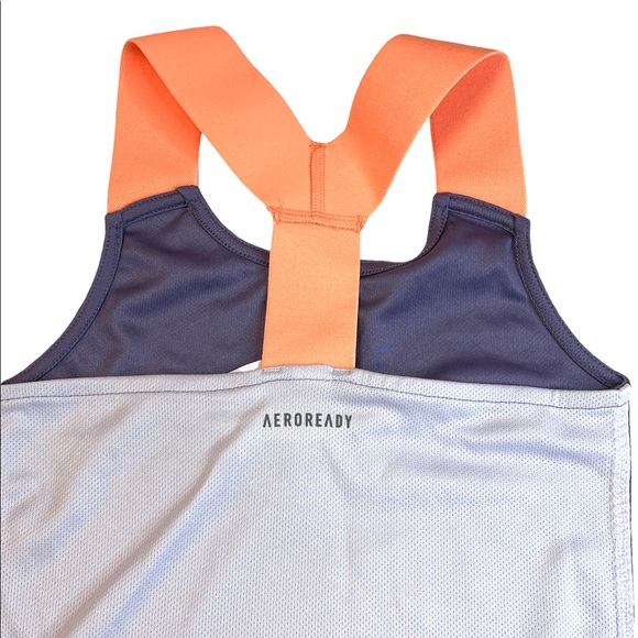 Adidas Girls Y-Tank Top AEROREADY Purple Orange Size Size XS - Picture 7 of 9